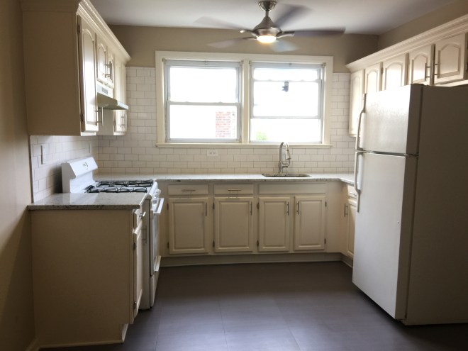 Kitchen with ceiling fan